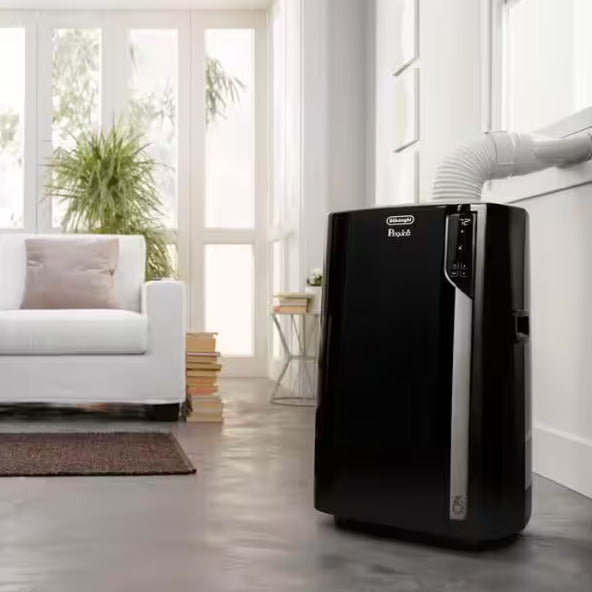 Artic Whisper 8,700 BTU (14,000 BTU ASHRAE) Portable Air Conditioner with Heat, Remote Control and Eco Real Feel Support Center, Cools 700 Sq. Ft. (Black)