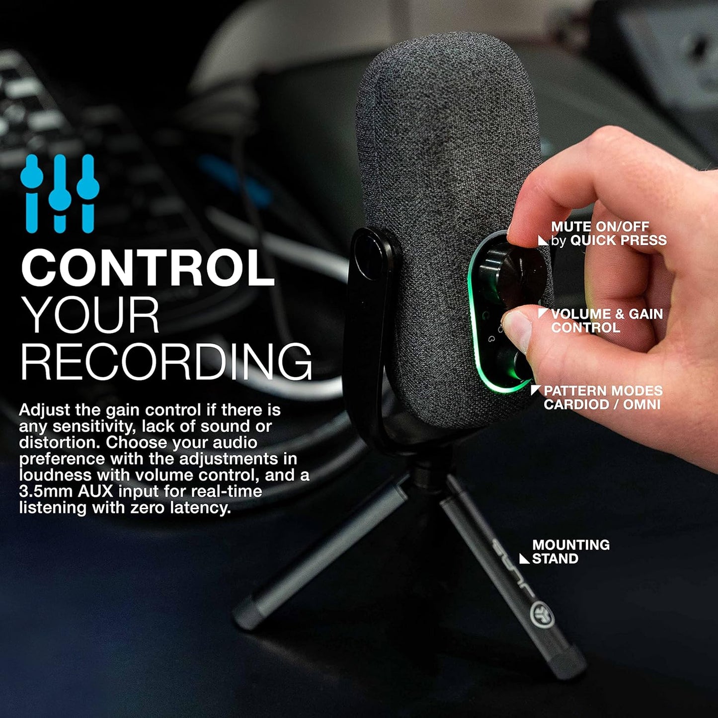 JBuds Talk USB Microphone - Black