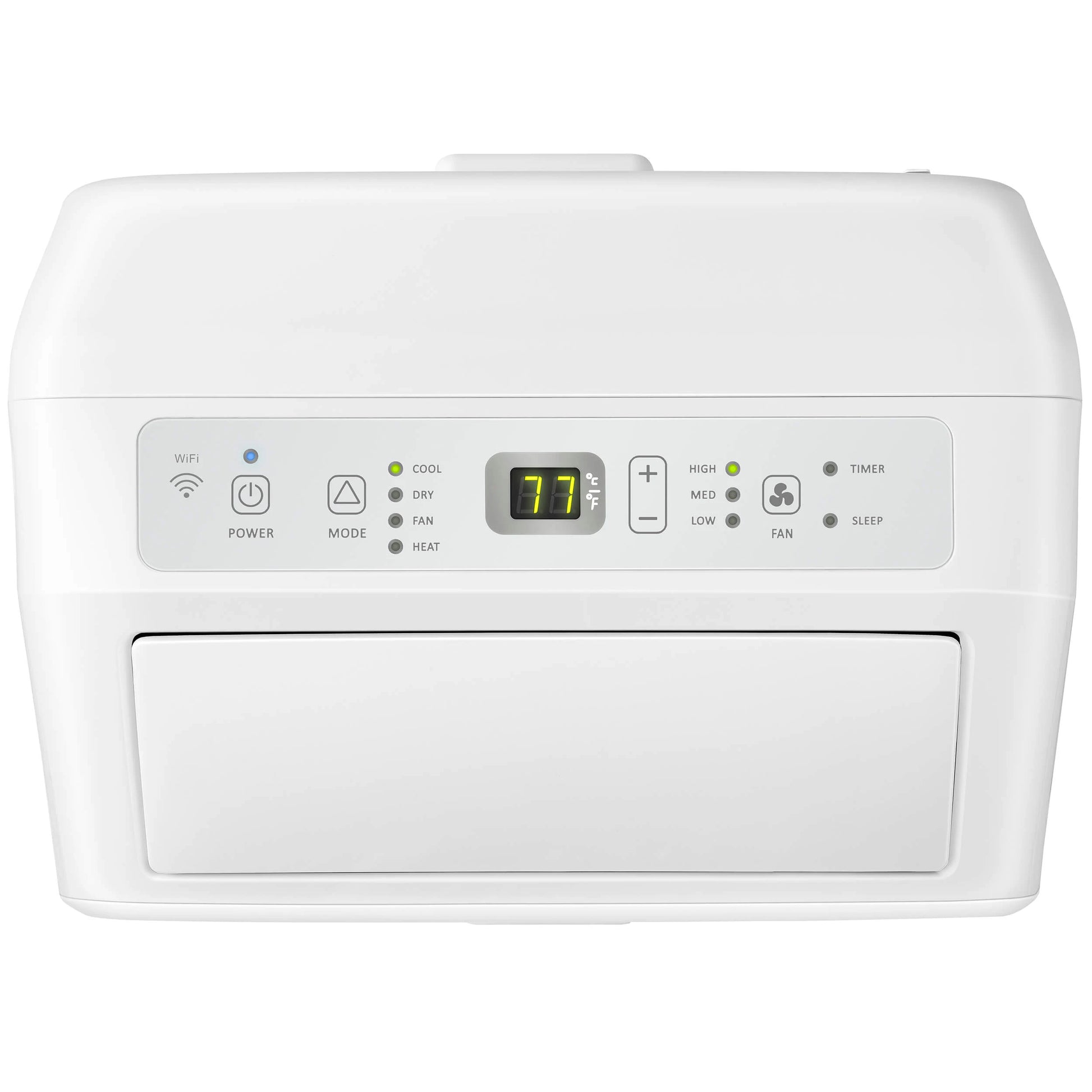 8000-BTU DOE (115-Volt) White Vented Portable Air Conditioner with Remote Cools 550-sq FT
