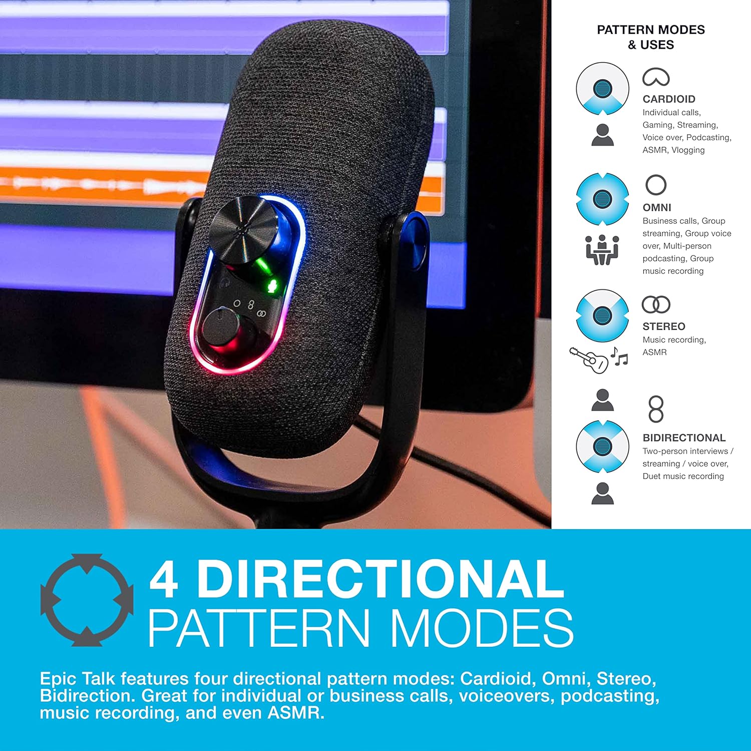 JBuds Talk USB Microphone - Black
