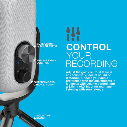 EPIC TALK USB 6.69" Microphone - White